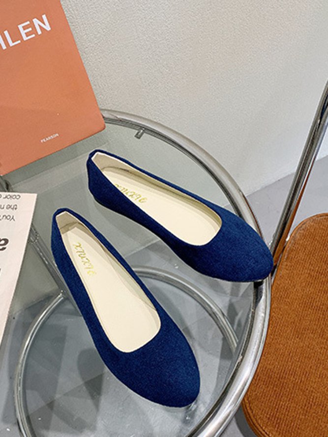 Multi-color Selection Velvet Simple Flat Shoes