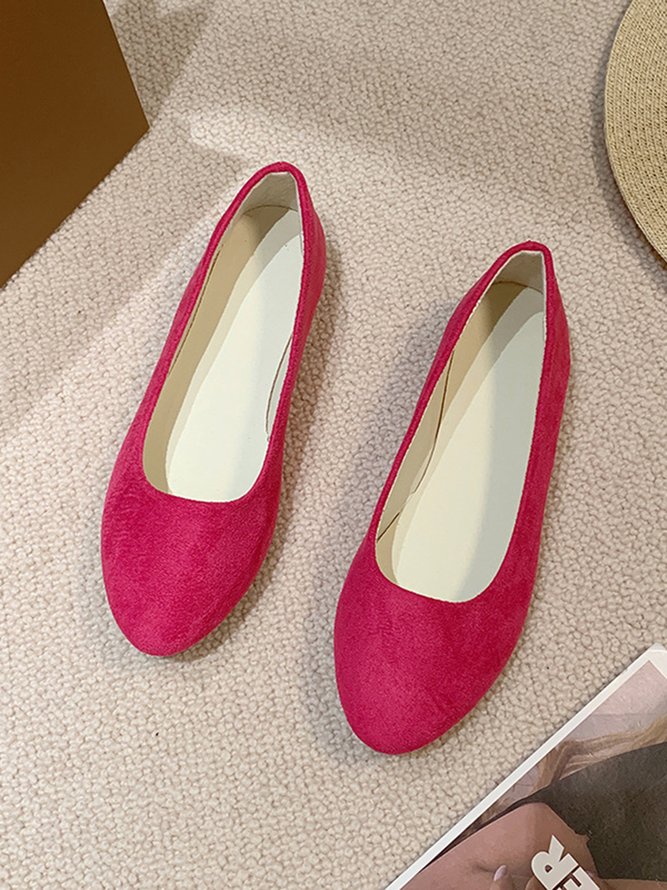 Multi-color Selection Velvet Simple Flat Shoes