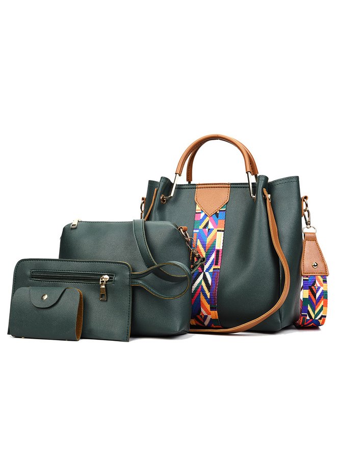 Casual Leather Handbag Set Business Ladies Bag