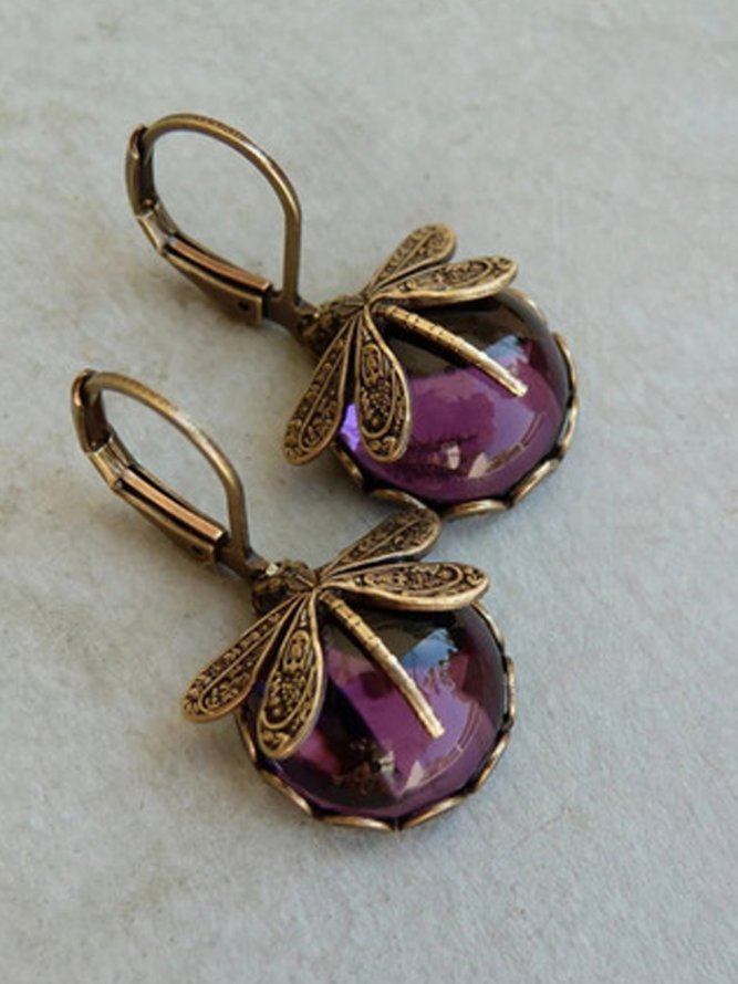 Women Dragonfly Dangle Earrings