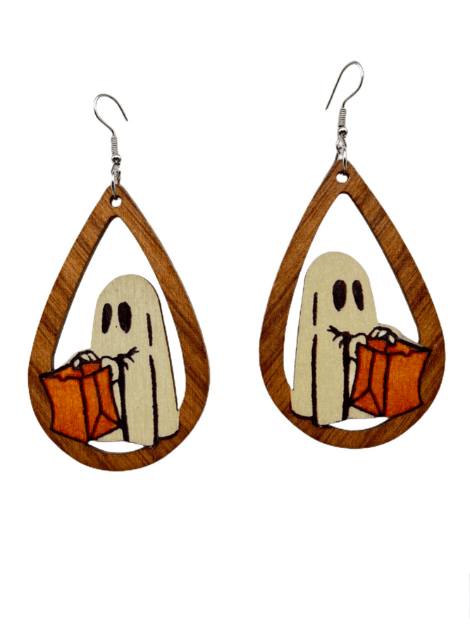 Halloween Wooden Earrings