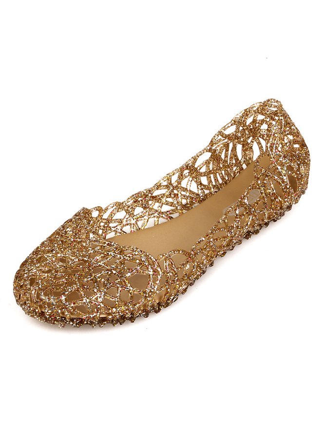 Casual Hollow Out Waterproof Flat Shallow Shoes