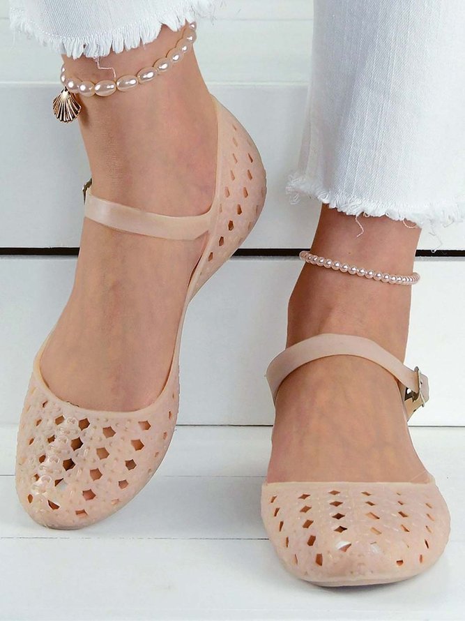 Casual Hollow Out Waterproof Beach Mary Jane Shoes