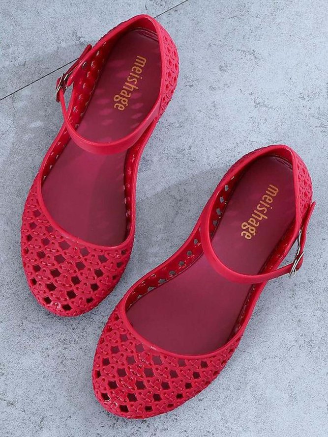 Casual Hollow Out Waterproof Beach Mary Jane Shoes