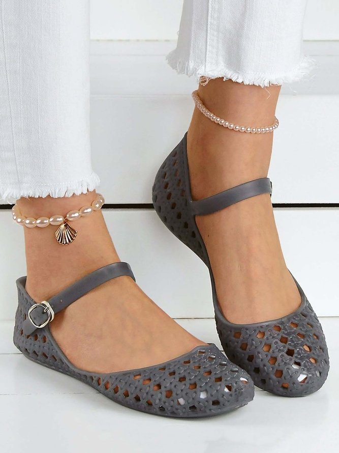 Casual Hollow Out Waterproof Beach Mary Jane Shoes