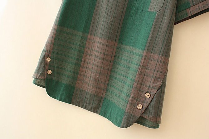 Casual Buckle Plaid Two-Piece Set