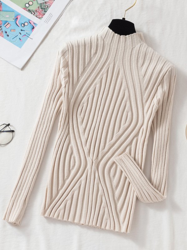 Women's Half Turtleneck Long Sleeve Base Layer Shirt Fall Winter Sweater