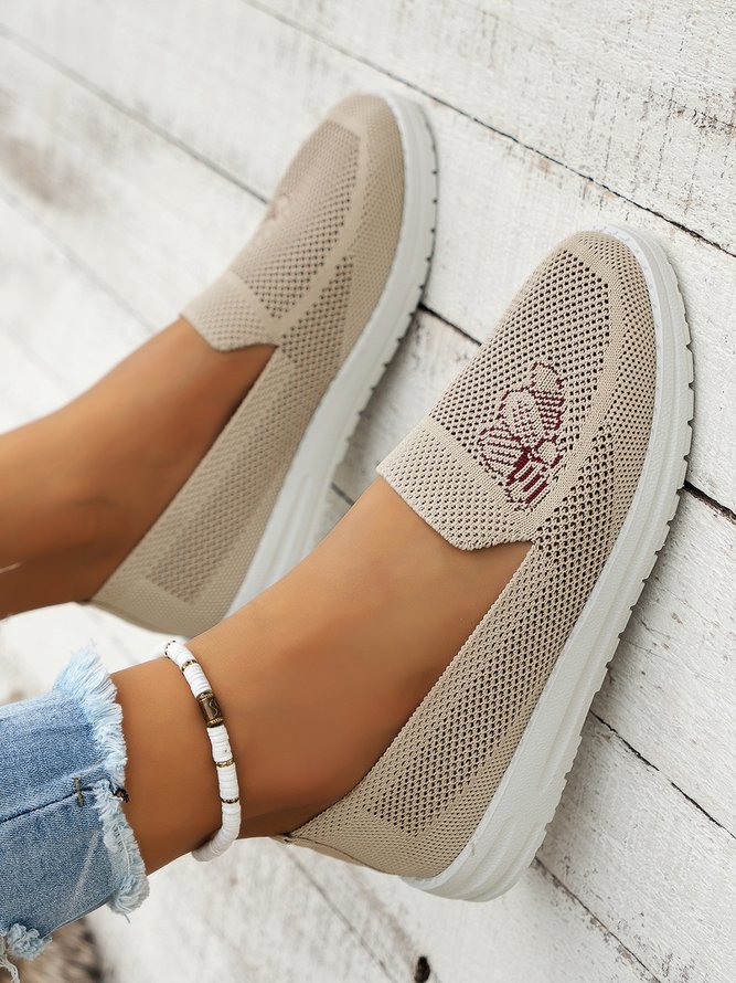 Casual Embroidery Breathable Hollow Out Non-Slip Sneakers