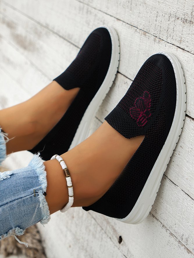 Casual Embroidery Breathable Hollow Out Non-Slip Sneakers