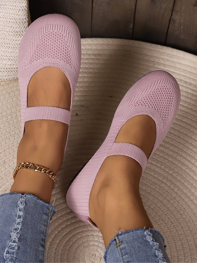 Women Minimalism Soft Sole Casual Mesh Fabric Mary Jane Shoes