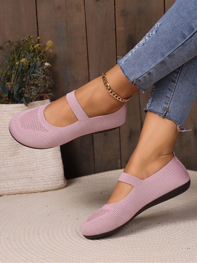 Women Minimalism Soft Sole Casual Mesh Fabric Mary Jane Shoes