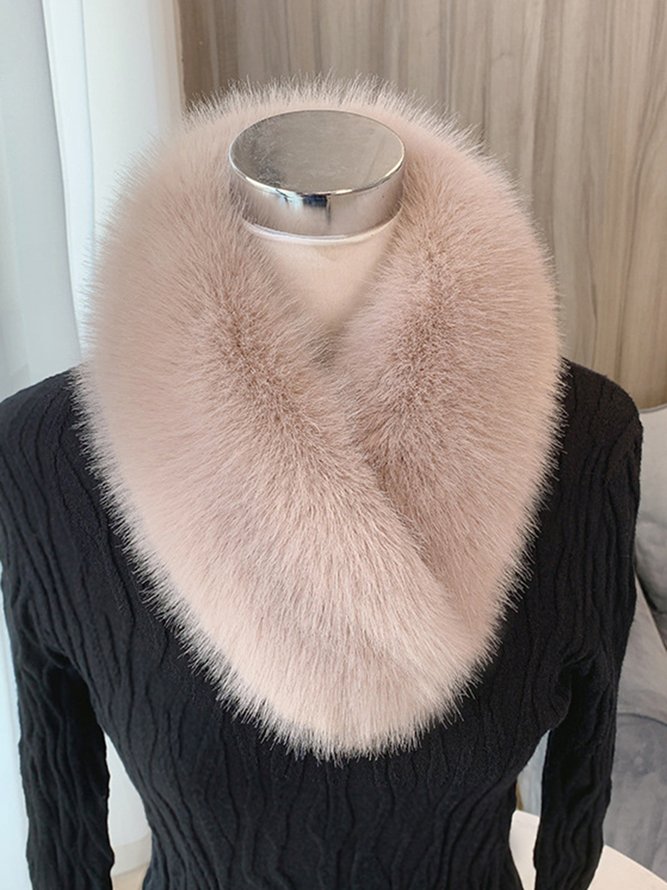 Women Minimalist Warmth Imitation Fur Neck Gaiter