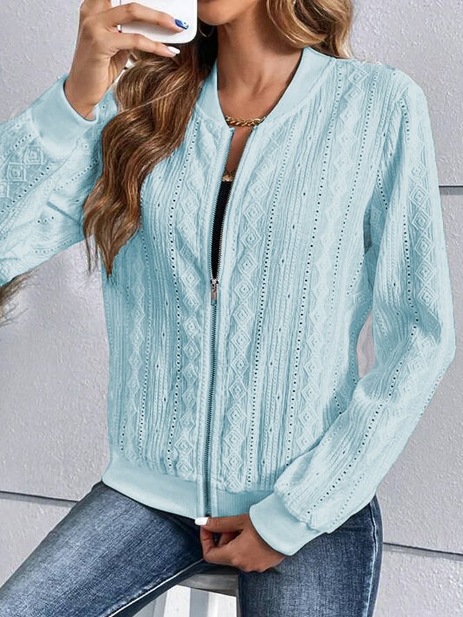 Plain Regular Pilot Jacket For Women