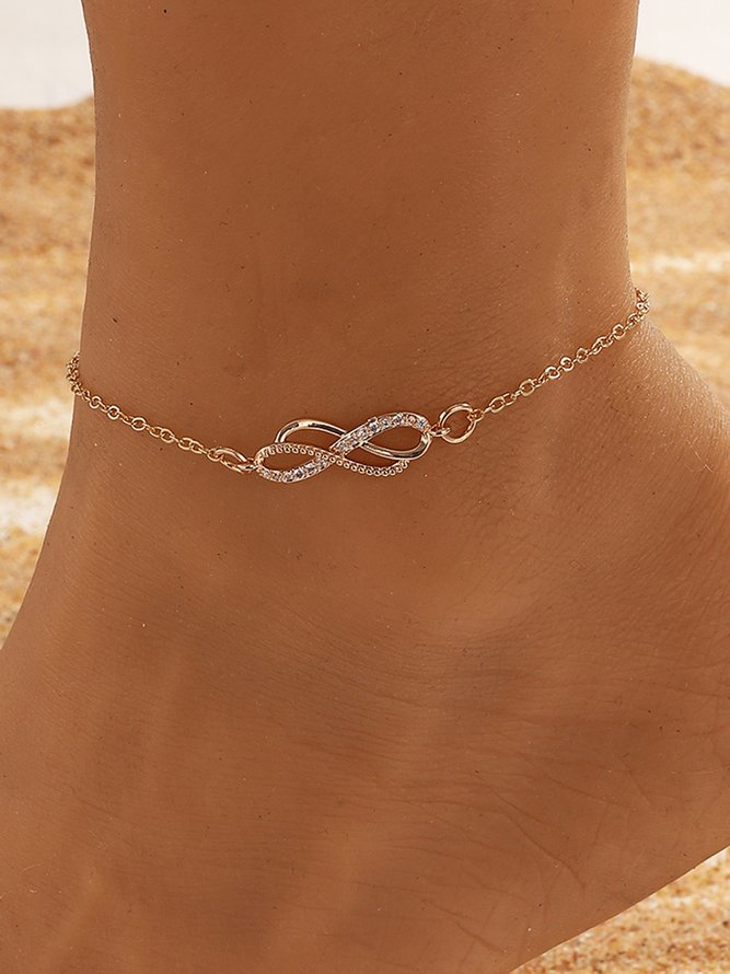 Women Rhinestone Beach Anklet