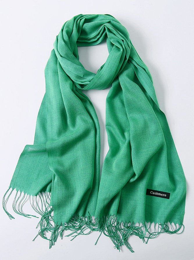 Women Minimalist Fringe Warmth Scarf