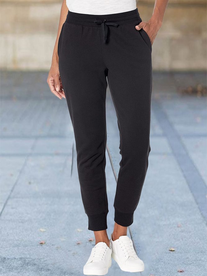 Plain Casual Loose Pants