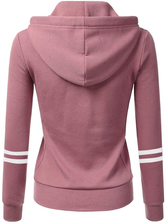 Striped Loose Hoodie Casual Jacket
