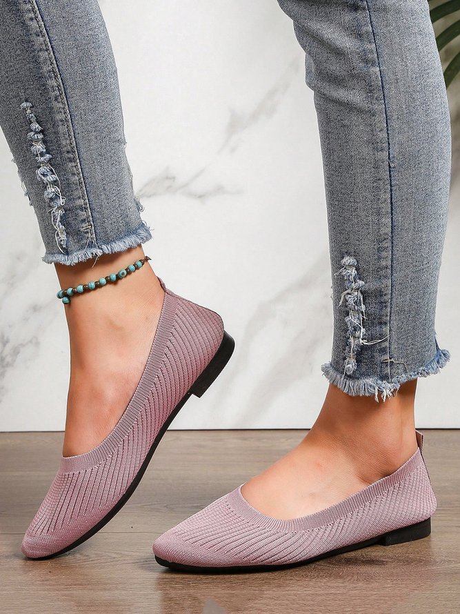 Women Minimalist Comfy Mesh Fabric Flat Shallow Shoes
