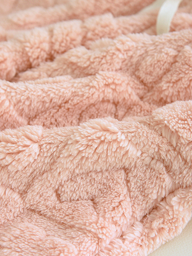 Casual Fluff/Granular Fleece Fabric Plain Pants