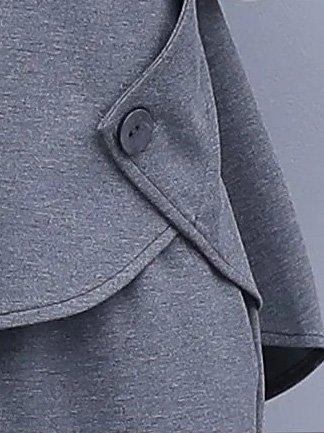 Crew Neck Casual Plain Knitted Two-Piece Set
