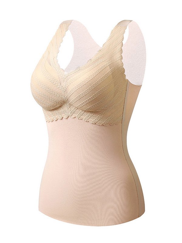 Wearless Bra With Padded And Plush Insulation