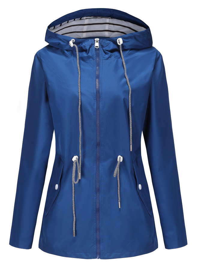 Hoodie Casual Plain Loose Coat