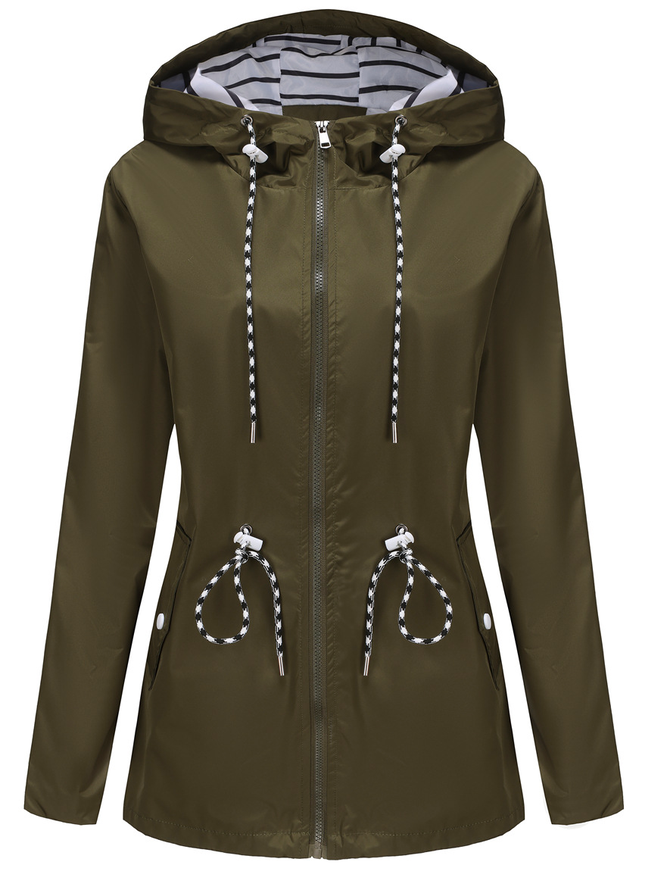 Hoodie Casual Plain Loose Coat