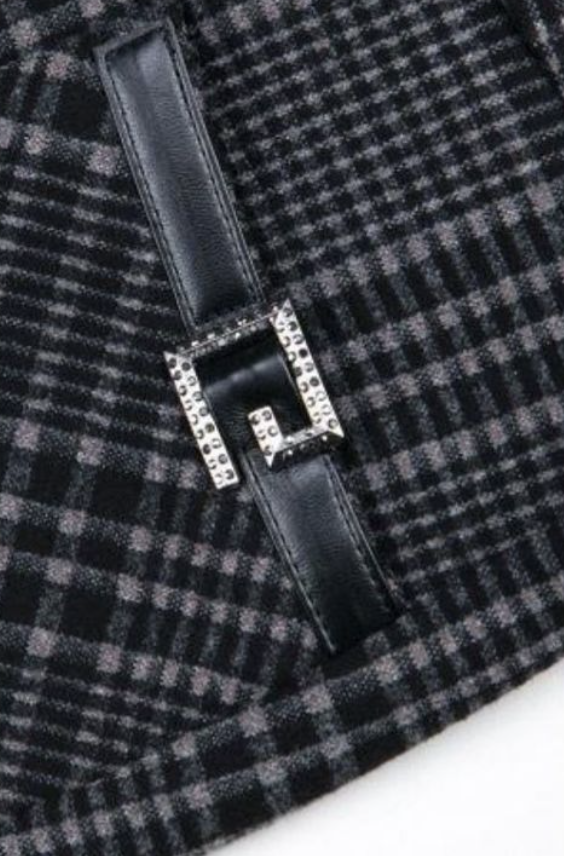 Plaid Pockets High Elasticity Casual Pants