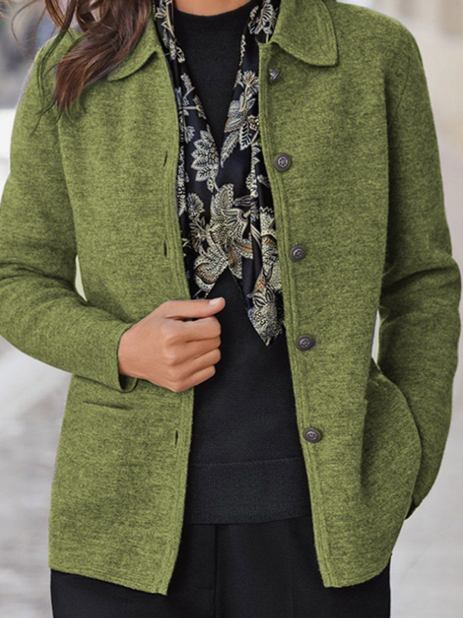Women's Shirt Collar Casual Jacket