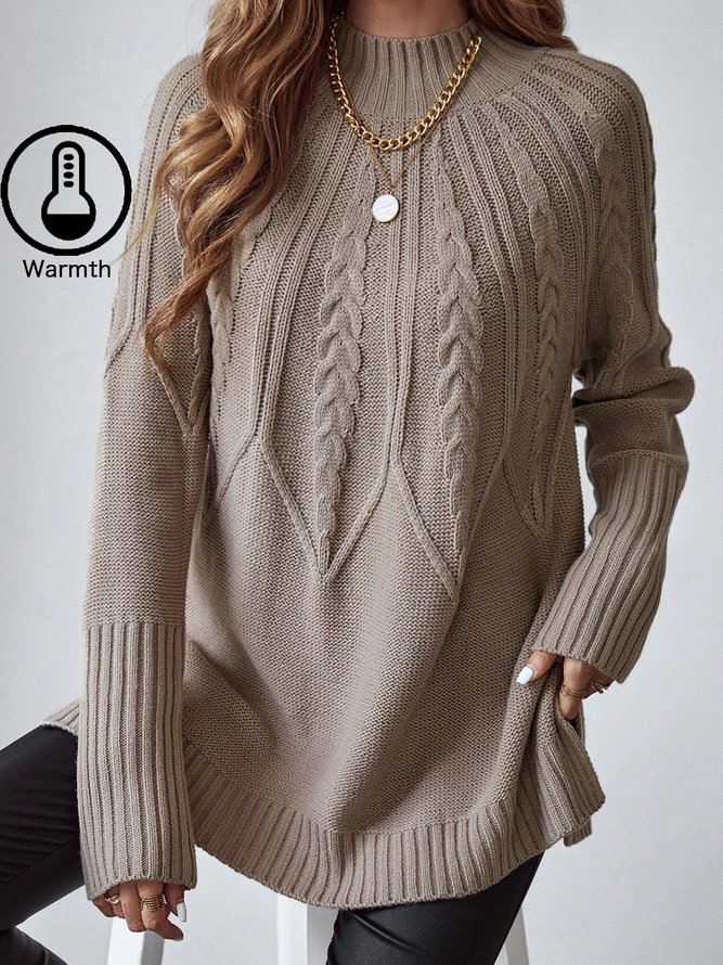 Half Turtleneck Yarn/Wool Yarn Casual Sweater