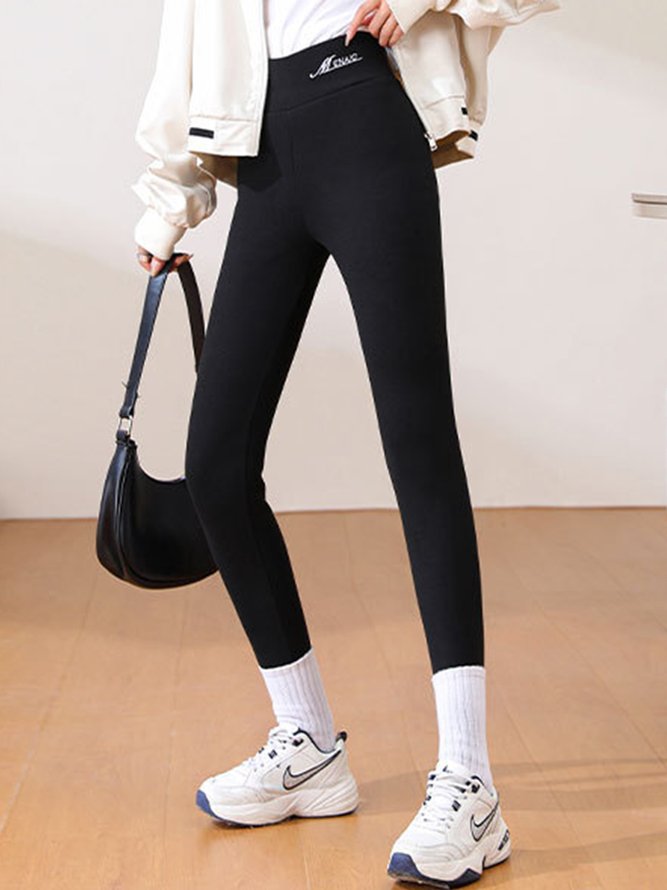 Casual Text Letters Tight Legging