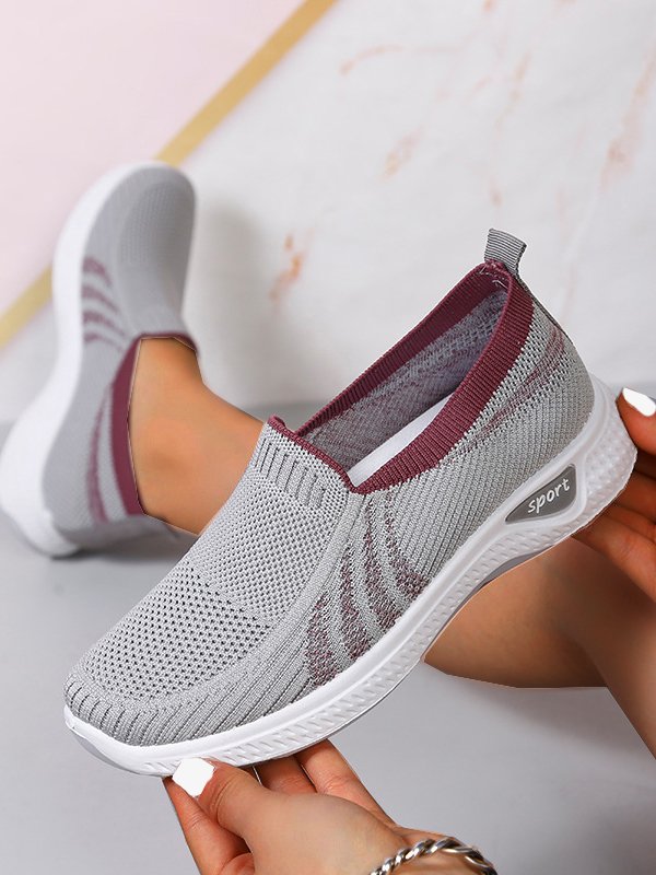 Mesh Fabric Plain All Season Shallow Shoes