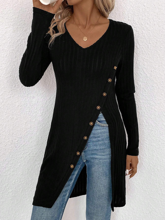 Casual Loose V Neck Shirt