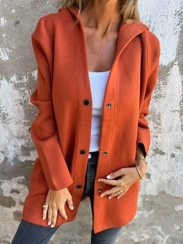 Women Casual Plain Spring/Fall Polyester No Elasticity Long Sleeve Regular H-Line Regular Jackets