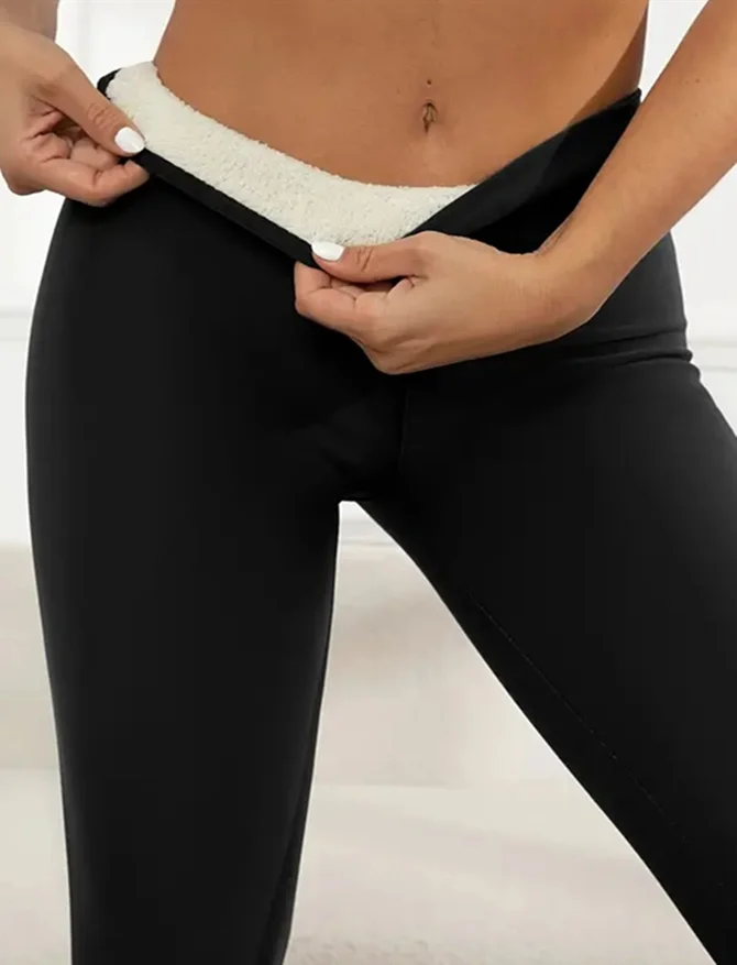 Casual Plain Winter Polyester Daily Tight Slim fit Pants Long Bodycon Leggings for Women