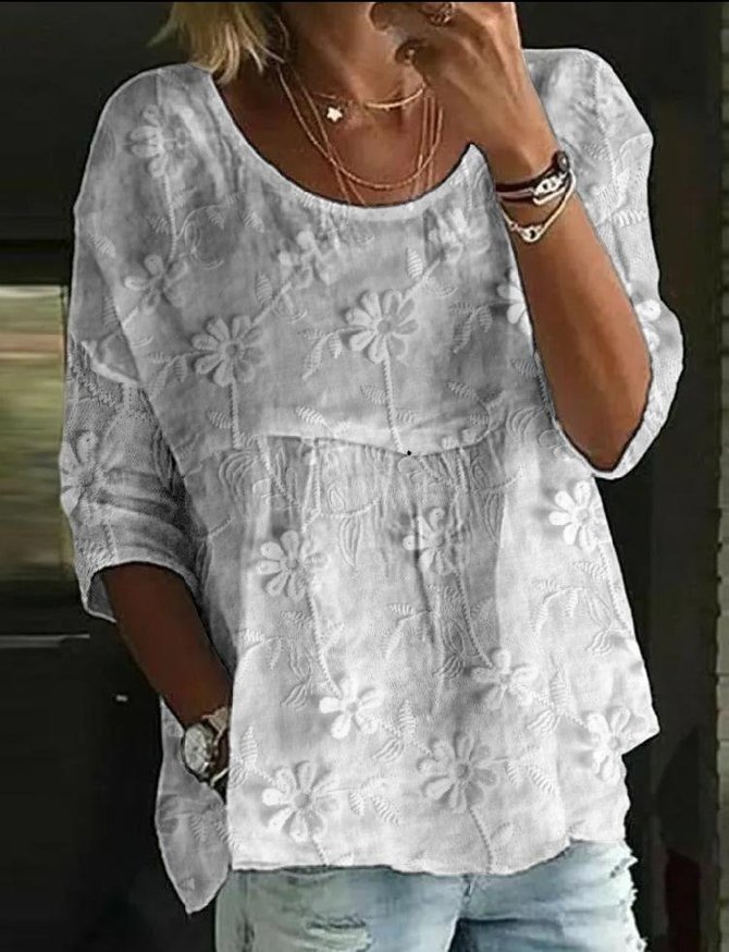 Women Vintage Summer 3D Printing No Elasticity Vacation Loose Half Sleeve Regular Regular T-shirts