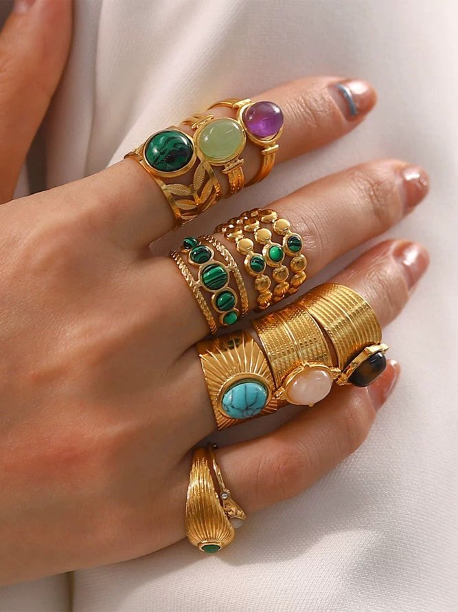 Women Plain All Season Elegant Daily Metal Ring Rings