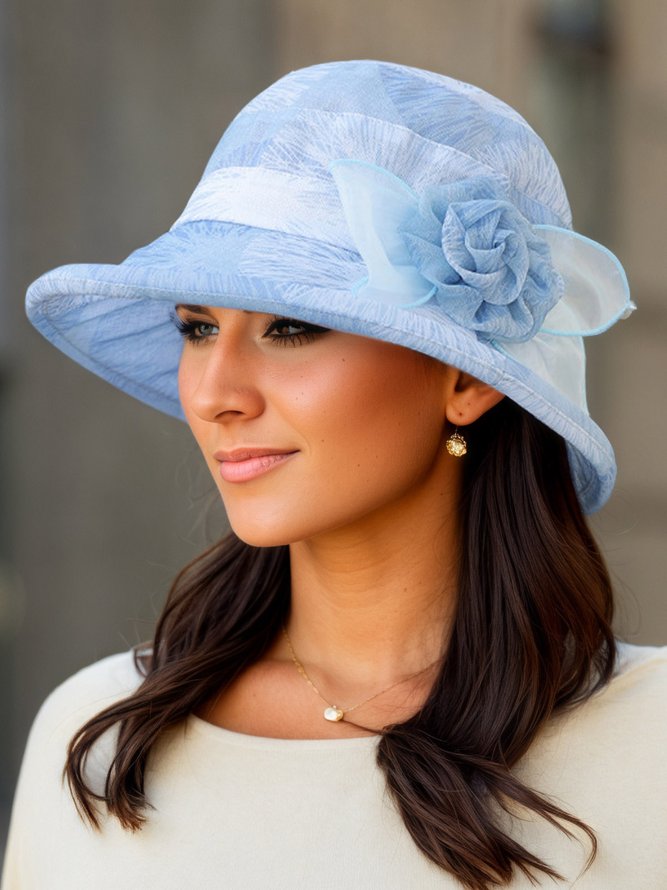 Women Plain All Season Elegant Polyester Lightweight Daily Floppy Hats