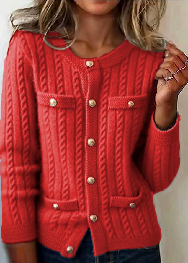 Women Casual Plain Spring/Fall Cotton Micro-Elasticity Daily Regular Fit Regular Regular Cardigans Women Casual Plain Spring/Fall Cotton Micro-Elasticity Daily Regular Fit Regular Regular Cardigans