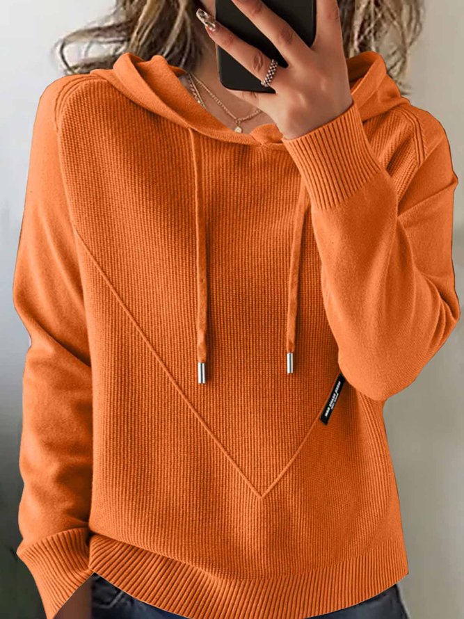 Women Vintage Plain Winter Polyester Hoodie Heavyweight Household Long Sleeve H-Line Sweaters Women Vintage Plain Winter Polyester Hoodie Heavyweight Household Long Sleeve H-Line Sweaters