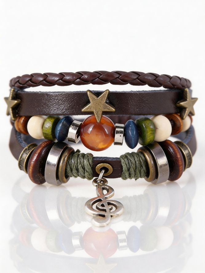 Art All Season Music Party Leather Multilayer Bracelet Bracelets for Women