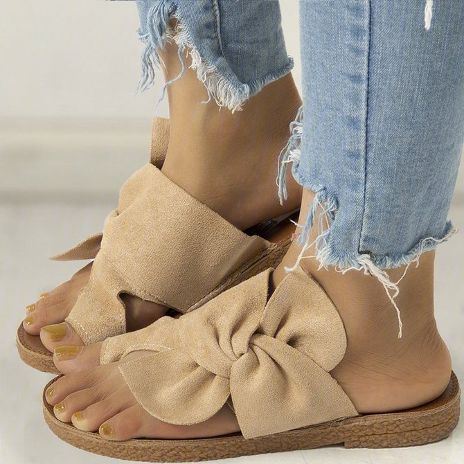 Women Casual Daily Comfy Slip On Sandals Shoes Roselinlin
