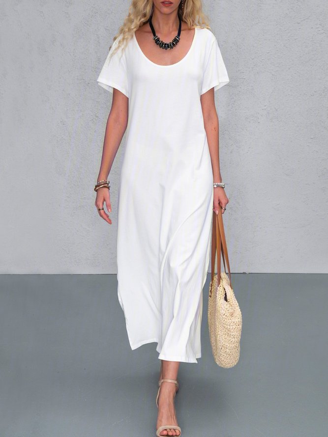 White Cotton Dresses roselinlin