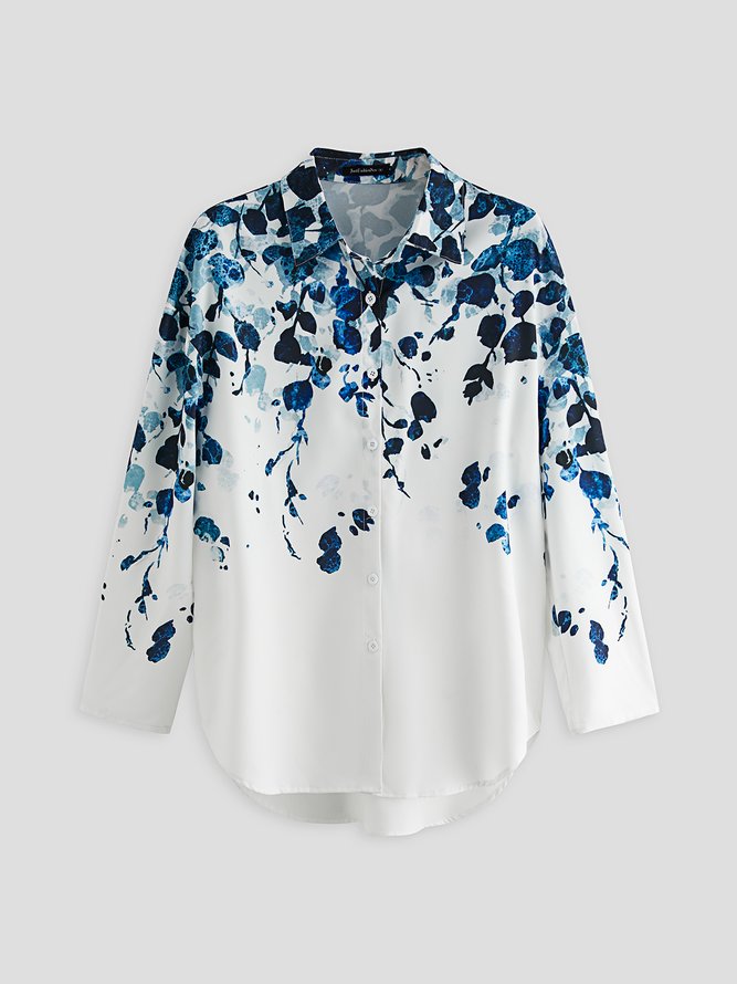 Holiday Floral-Print Shirt & Top