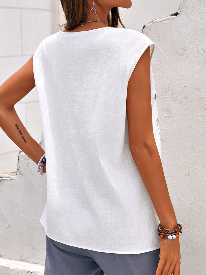 Casual Floral Crew Neck Shirt & Top