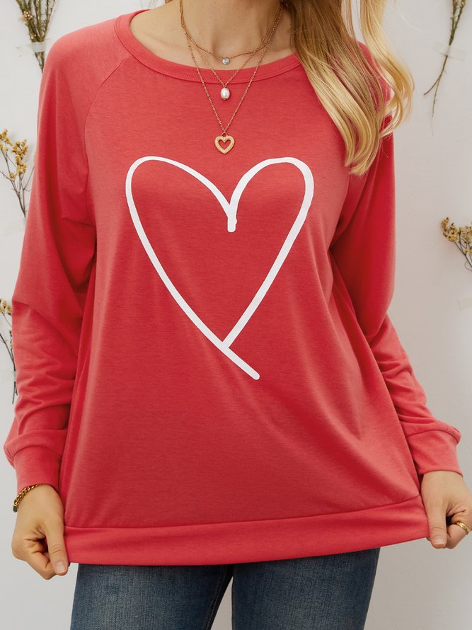Party Loose Heart Printed T-shirt