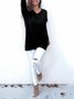 V Neck Casual Polyester Sweater