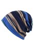 Womens Cashmere Colorful Stripe Casual Outdoor Windproof Caps Collars Scarfs