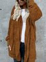 Hoodie Casual Batwing Reversible Shift Fluffy Coat