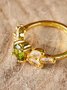 Emerald Zircon Diamond Ring Wedding Engagement Ring